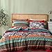 Produktbild ENCOFT 2 Teilig Bettwäsche Set 135x200cm Bunt Böhmisch Einzelbett thnic Retro Boho Style Weiche Bettwäsche Set inkl.1 Bettbezug 135x200cm und 1 Kissenbezüge 50x70 cm
