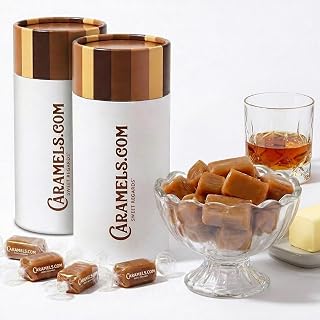 GoatFoods Butterscotch & Butter Rum Soft Caramels Duo Pack | Individually Wrapped Gourmet Gift for Parties & Family