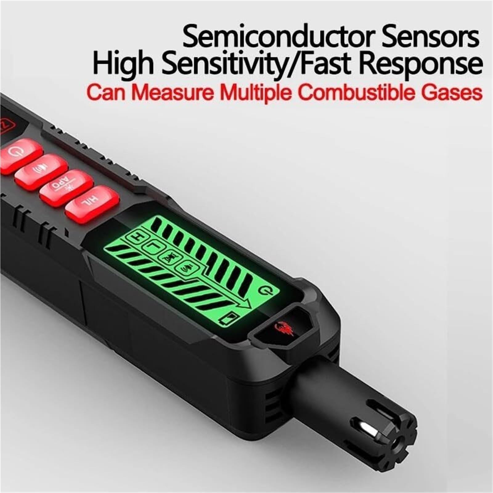 Monitor de co2, Detector De Fugas Gas Combustible Analizador Metano Alcohol Natural Inflamable LPG Alarma Zumbadora para el hogar(ZL71C)