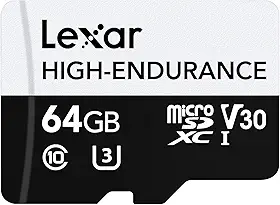 Lexar Cartão de Memória High-Endurance microSDXC™ UHS-I cards 64GB