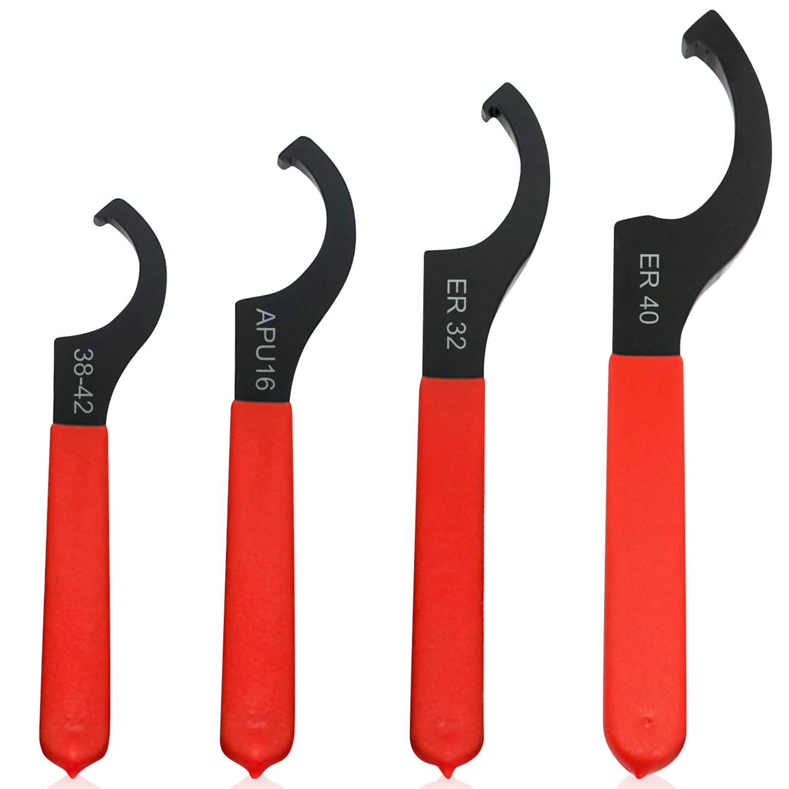 Set di 4 chiavi a gancio, chiave a gancio con chiave da 38 – 42 mm, con impugnatura antiscivolo