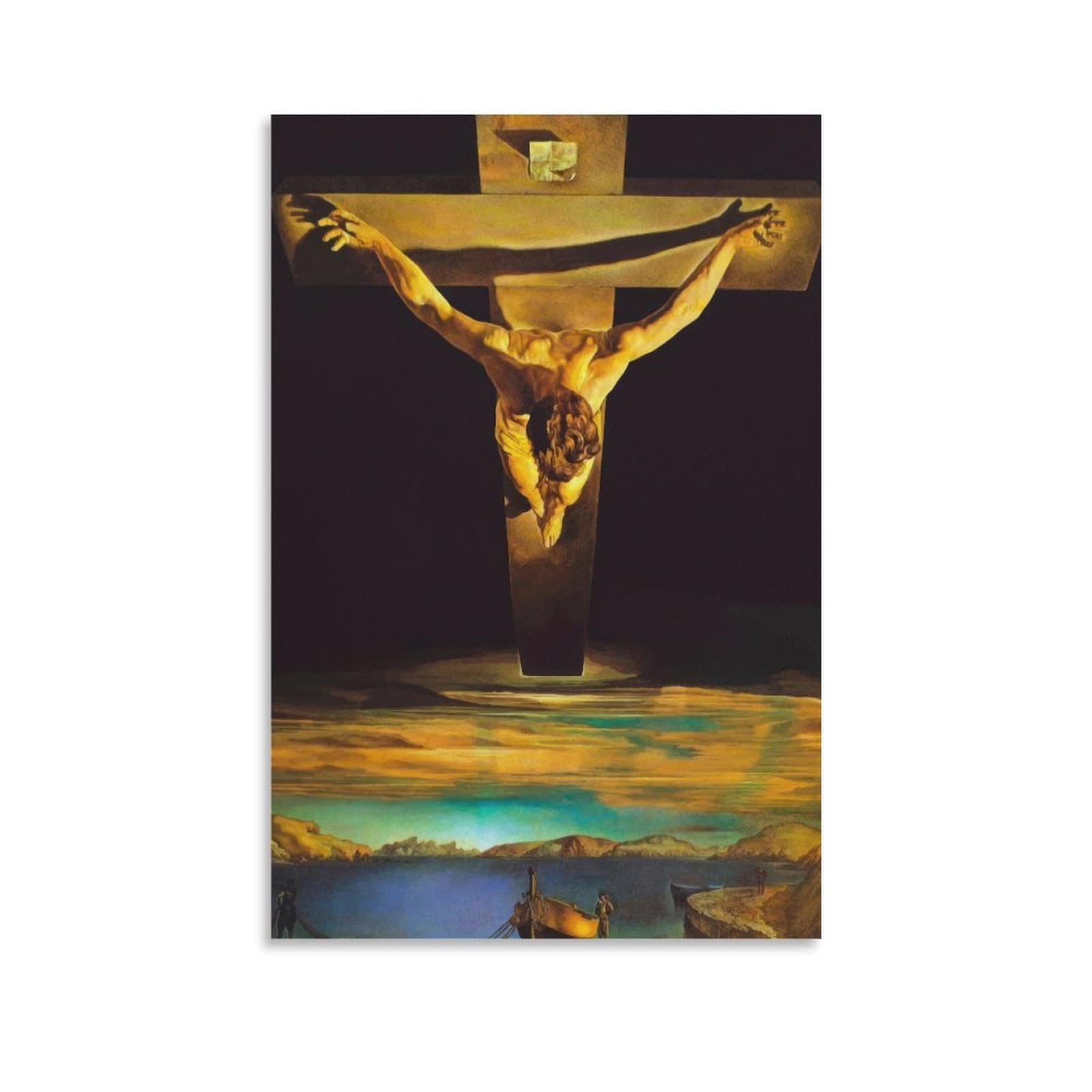 Nengkuai Unframe. Salvador Dali Christ Poster Cristo De San Juan De La Cruz, 1951; Wall Art Poster Canvas Print Decorative Painting; Unframe; 16X24inch(40X60cm)