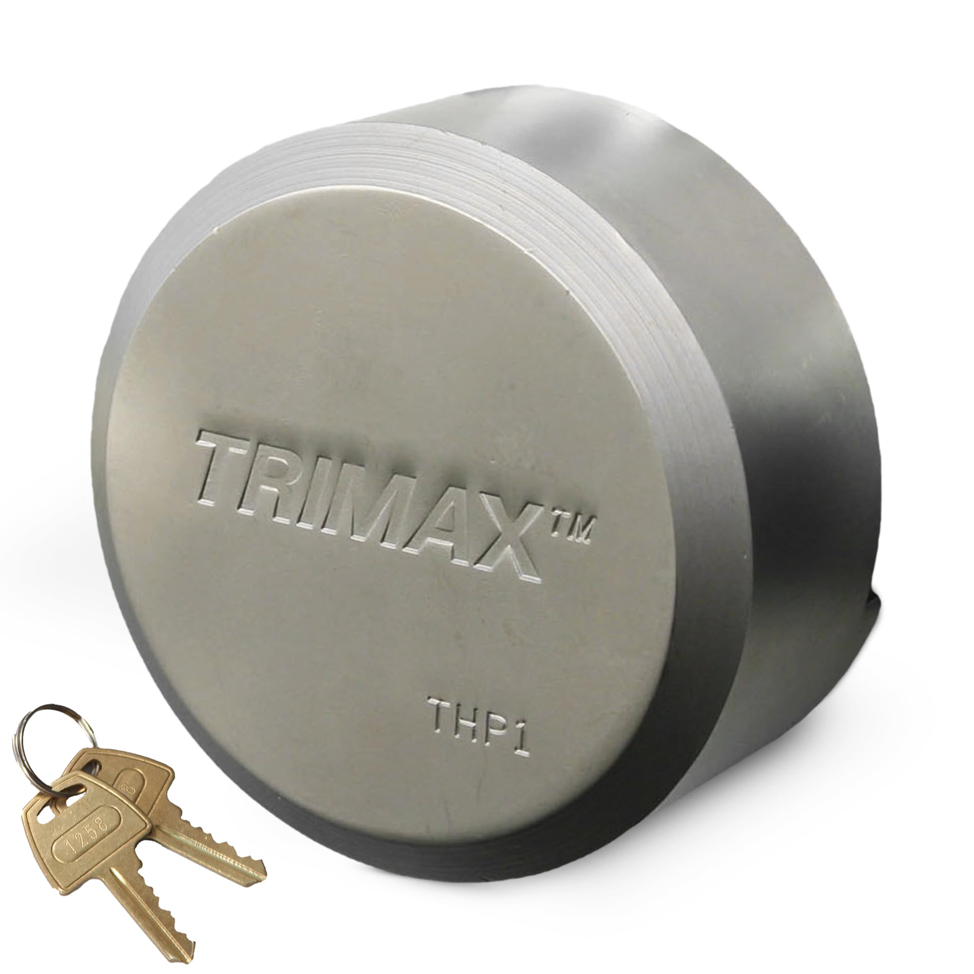 THPXL Hockey Puck Door Lock – Universal Fit Padlock with Internal Shackle – Re-Keyable High-Security Lock for Commercial Doors, Trailers & Gates