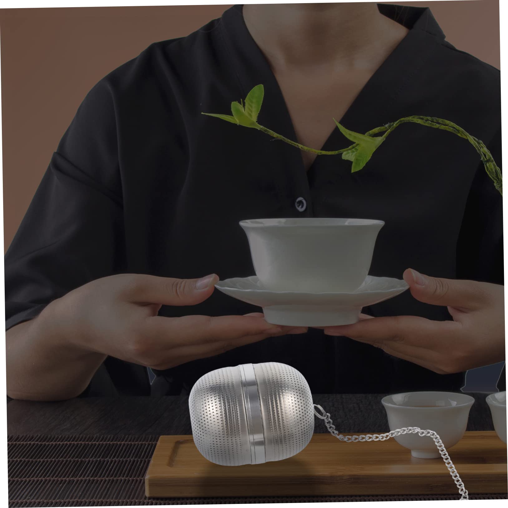 Zerodeko 3pièces Infuseur à Thé Réutilisable Acier Inoxydable Avec Support Filtre à Thé Boule Pour Tasses Accessoire Pratique Pour Amateurs Maison Bureau