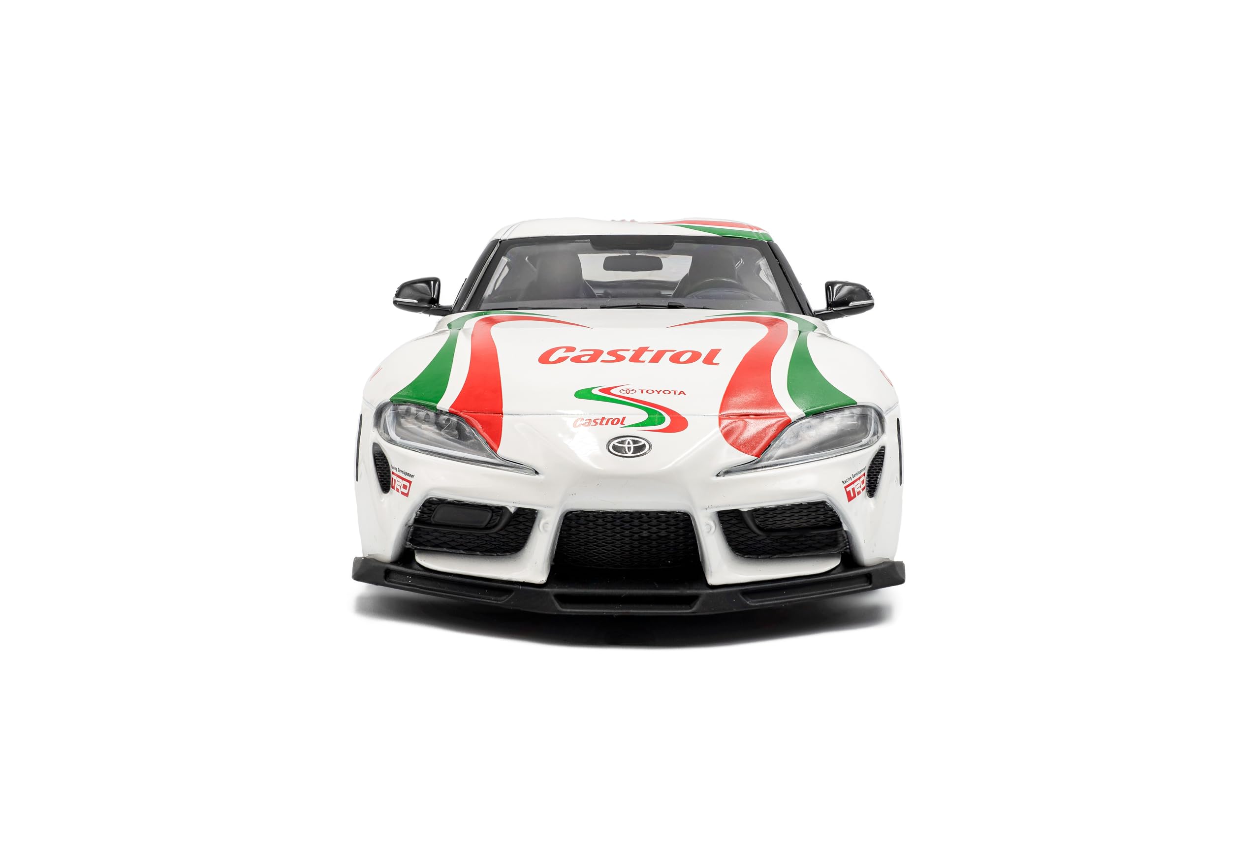 Solido Toyota GR Supra #36 – Modernes Sportcoupé, Racing-Design, Startnummer, Mehrspeichenräder, Diecast Modellauto, Weiß-Rot-Grün, 1:18