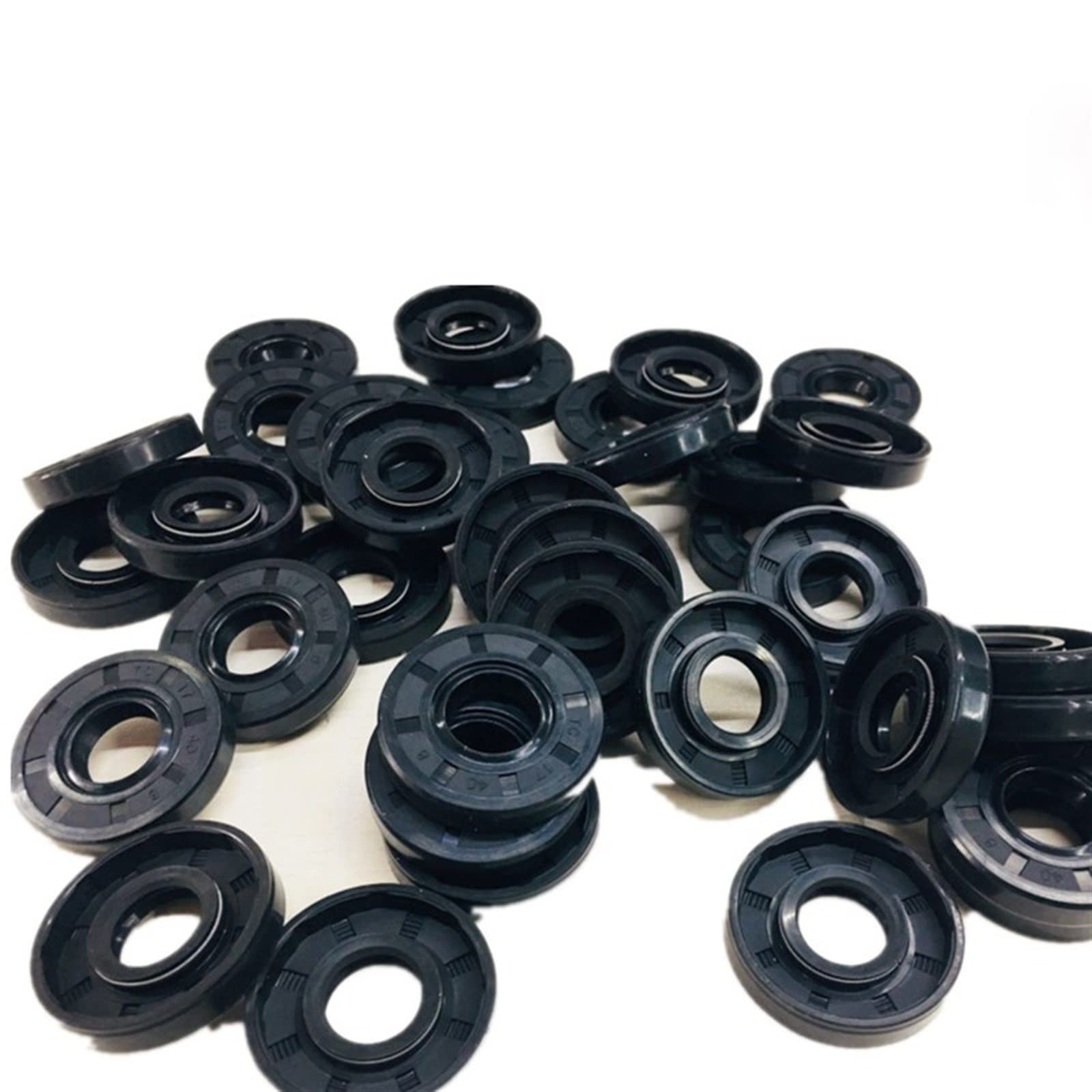 Öldichtung Wellendichtung, 2 Stück TC/FB/TG4 Skelett-Öldichtungsringe, ID 8–19 mm NBR-Doppellippendichtung for Rotationswellendichtungslippe(10x25x10mm)