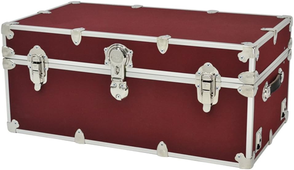 Rhino Armor College & Camp Trunk w/Wheels & Tray - Large - 32"L X 18"W X 14"H - (Wine)