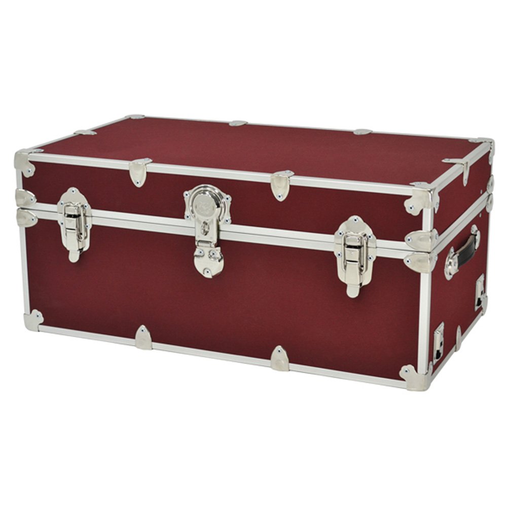 Rhino Armor College & Camp Trunk w/Wheels & Tray - Large - 32"L X 18"W X 14"H - (Wine)