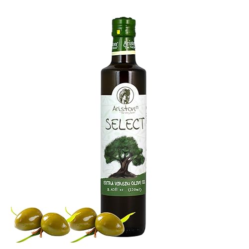 Aceite de oliva virgen extra Ariston "The Very Best"  Rico en antioxidantes, prensado en frío, calidad premium, producto de Grecia (8.5 fl oz), 8.45