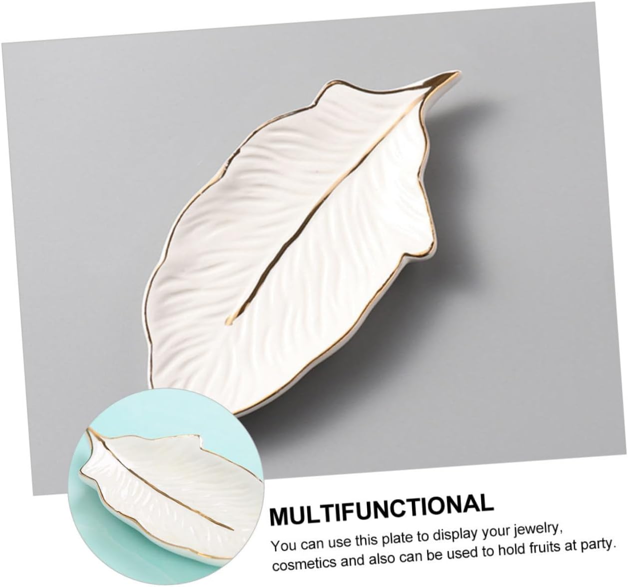 5 Pcs Storage Tray Jewelry Bowl Nordic Decor Decorative Serving Tray Ceramic Jewelry Dish Jewelry Storage Ceramic Storage Plate Ceramics Perfume White Jewelry Rack