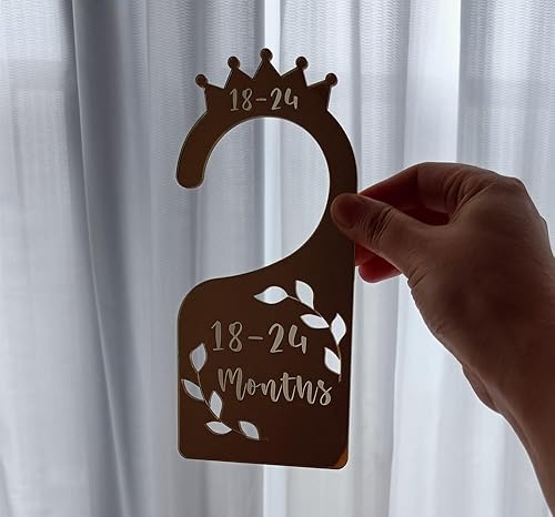 Miniatura 6 de Divisores de armario para bebé, juego de 7 organizadores de ropa de bebé con espejo acrílico para armario, hogar, guardería, desde recién nacidos