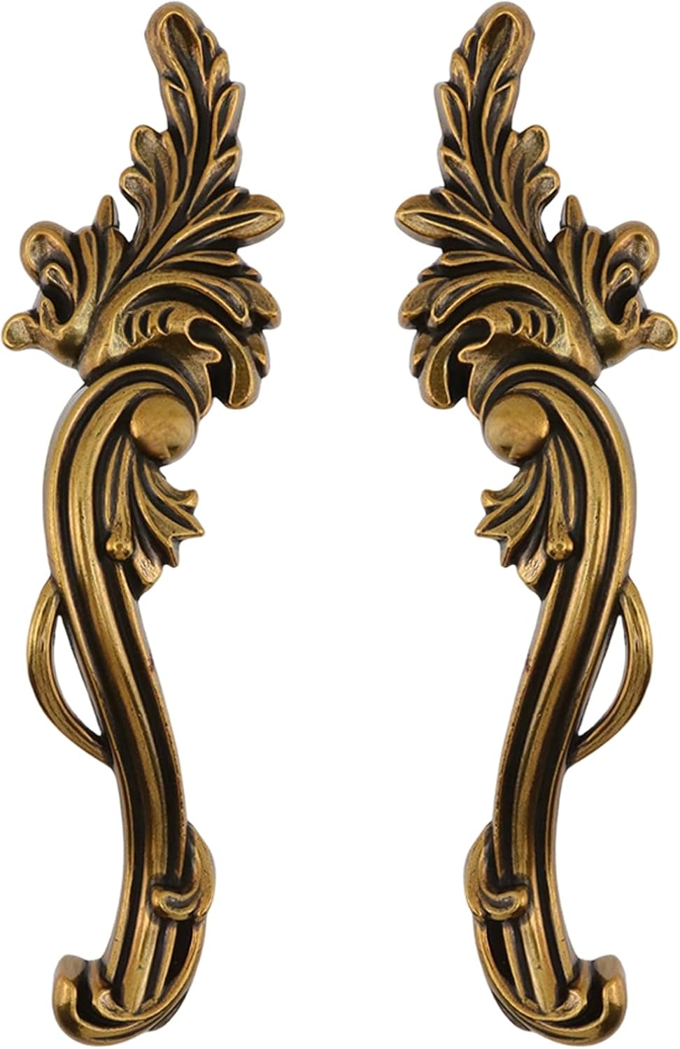 Gold Vintage Drawer Pulls, Antique Victorian European Style Dresser Handles Zinc Alloy Decor Cabinet Door Handle Hardware (Hole Spacing: 96 mm/3.78")