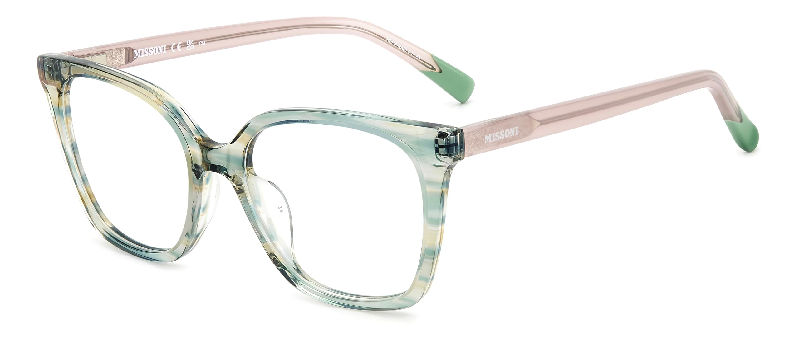 MISSONI Brille MIS 0160/G Größe 51-17 mm Grün Horn