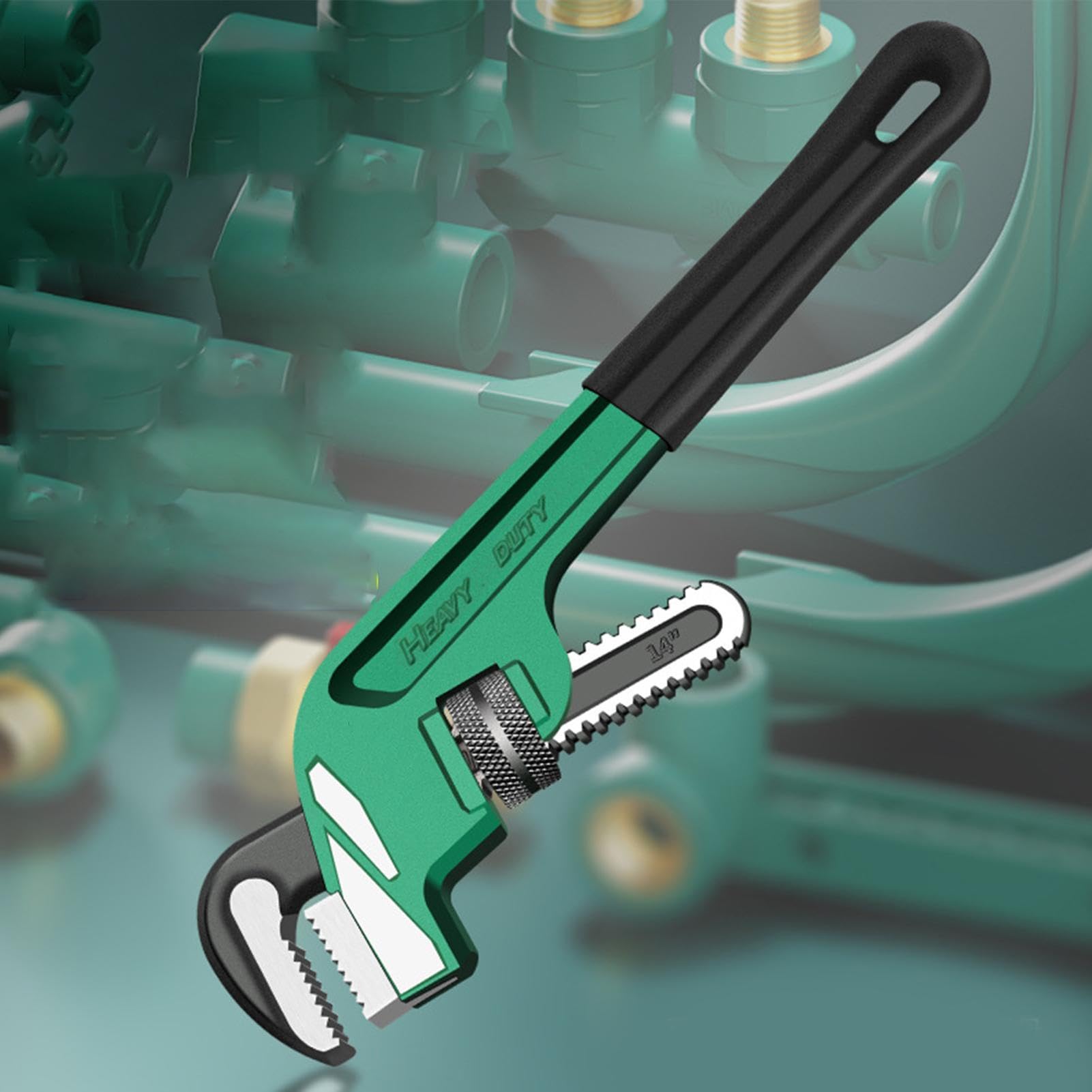 Llave de fontanería recta – Llave de tubo ajustable de 20 – 32 cm, fuerza industrial | Accesorios de hardware versátiles y duraderos para instalaciones domésticas, talleres de construcción, profession