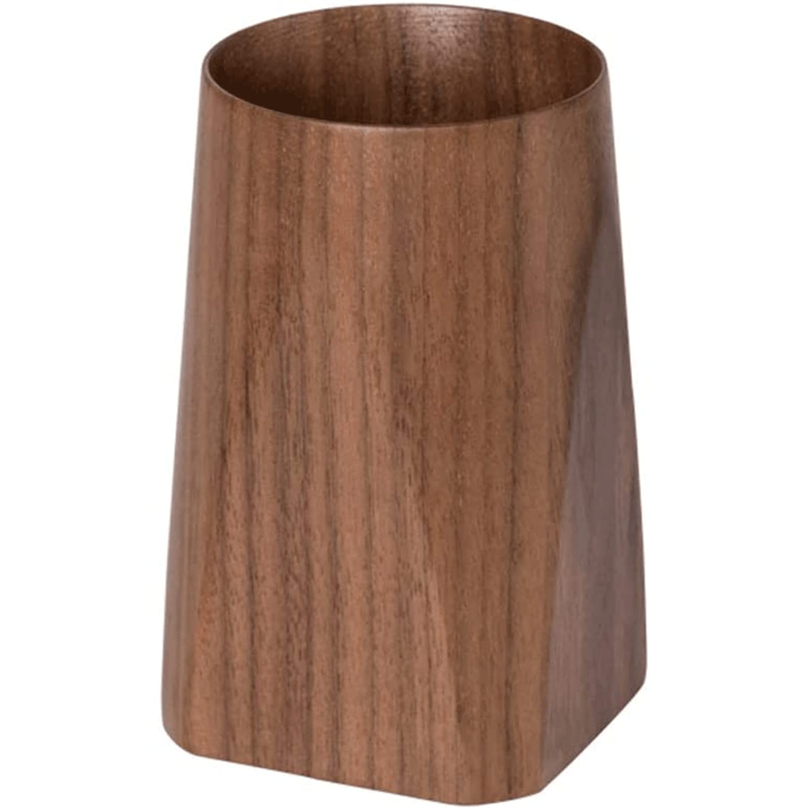 Schreibtisch-Stiftehalter aus schwarzem Walnussholz, Stifthalter mit Rutschfester Unterseite, handgeschliffener Make-up-Pinselhalter, einfacher Stiftebecher für Schreibw