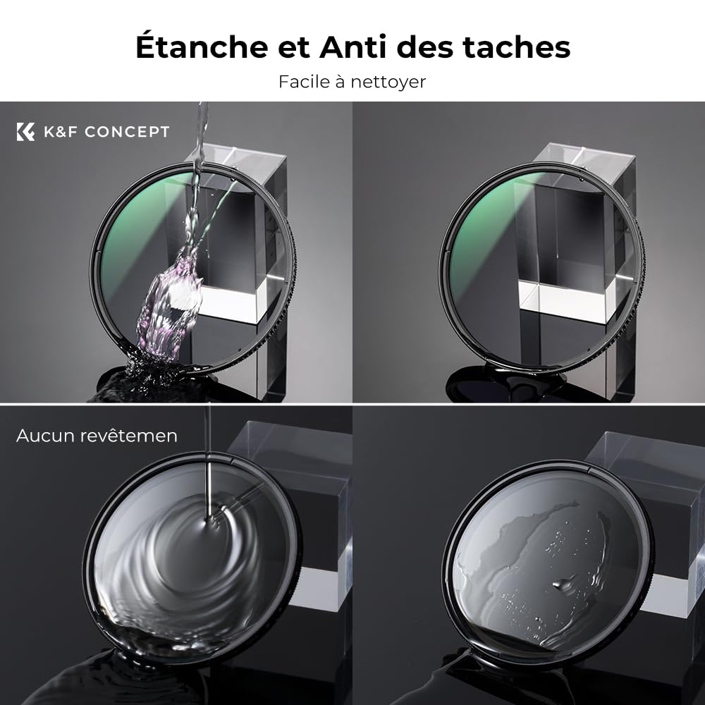 K&F Concept Filter Polarisant Filtre CPL 82 mm Nano-X MRC HD Super Mince Multicouche pour Objectif Appareil Photo Caméra Reflex Numérique