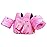 MoKo Toddler Swim Vest - Cute Toddler Floaties with Emergency Whistle for Boys and Girls 22-66 lbs Water Wings Arm Band Floaties Swim Training Equipment for Beach Swimming Pool Sea, Pink Seal