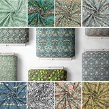 100% Bawełna Percale William Morris Klasyczny Nadruk Projektu Dekoracyjnego Tkanina do Pikowania, Rękodzieło, Szycie, Materiał na Sukienkę | 112 cm - 44" Szerokość (na Metr, Perski)