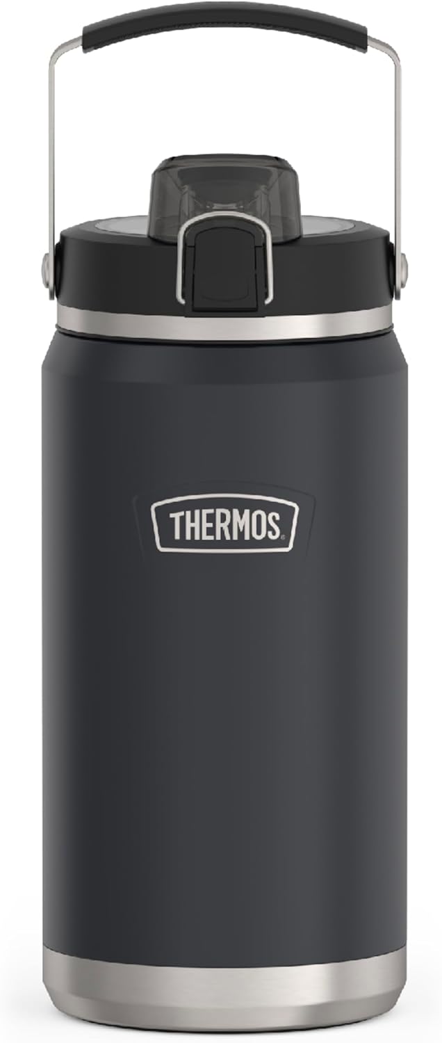 THERMOS ICON SERIES, Stainless Steel Water Bottle with Spout - 64 Ounce, Granite - Vacuum Insulated Water Bottle with Lid