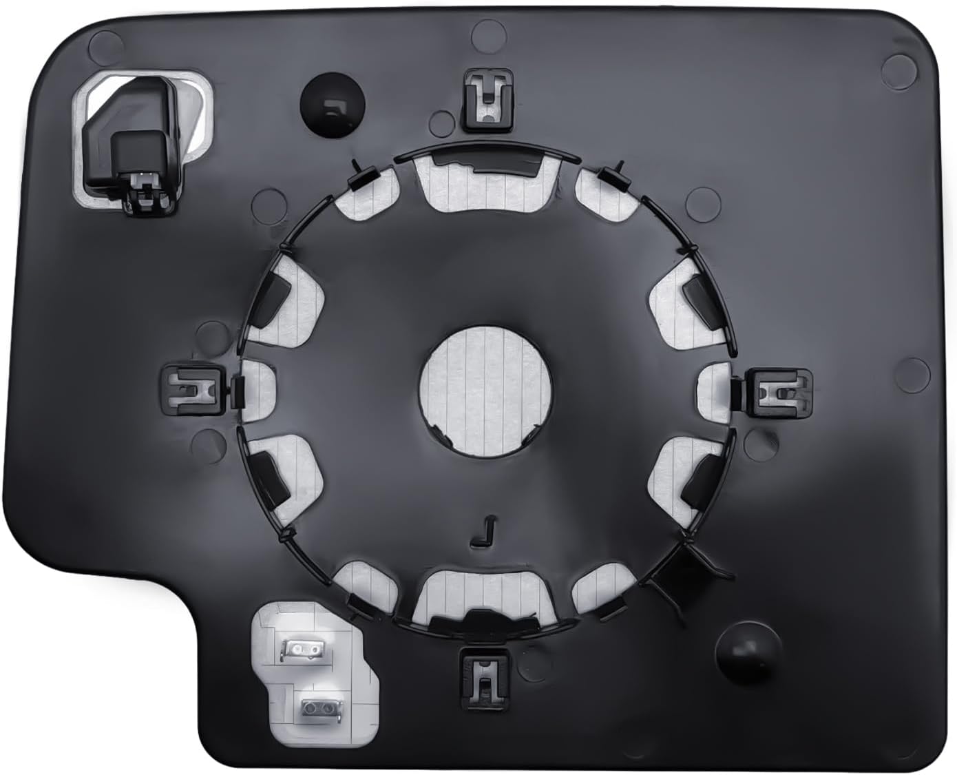 Replacement Passenger Right Side Door Towing Mirror Main Big Glass Flat Heated with Back Plate and BLIS for Chevrolet Silverado and GMC Sierra 1500 2500 HD 3500 HD from 2019 to 2024