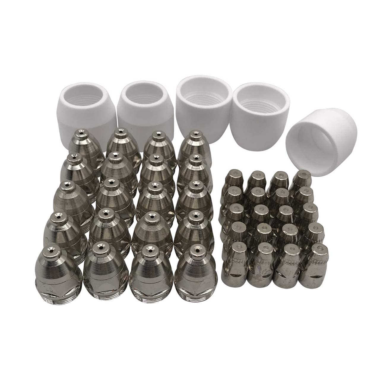 Magiin 45pcs P-80 Électrode Plasma Tip Buse 1.5 100Amp Plasma Torche Consommables Buse Découpeur Plasma Accessoire