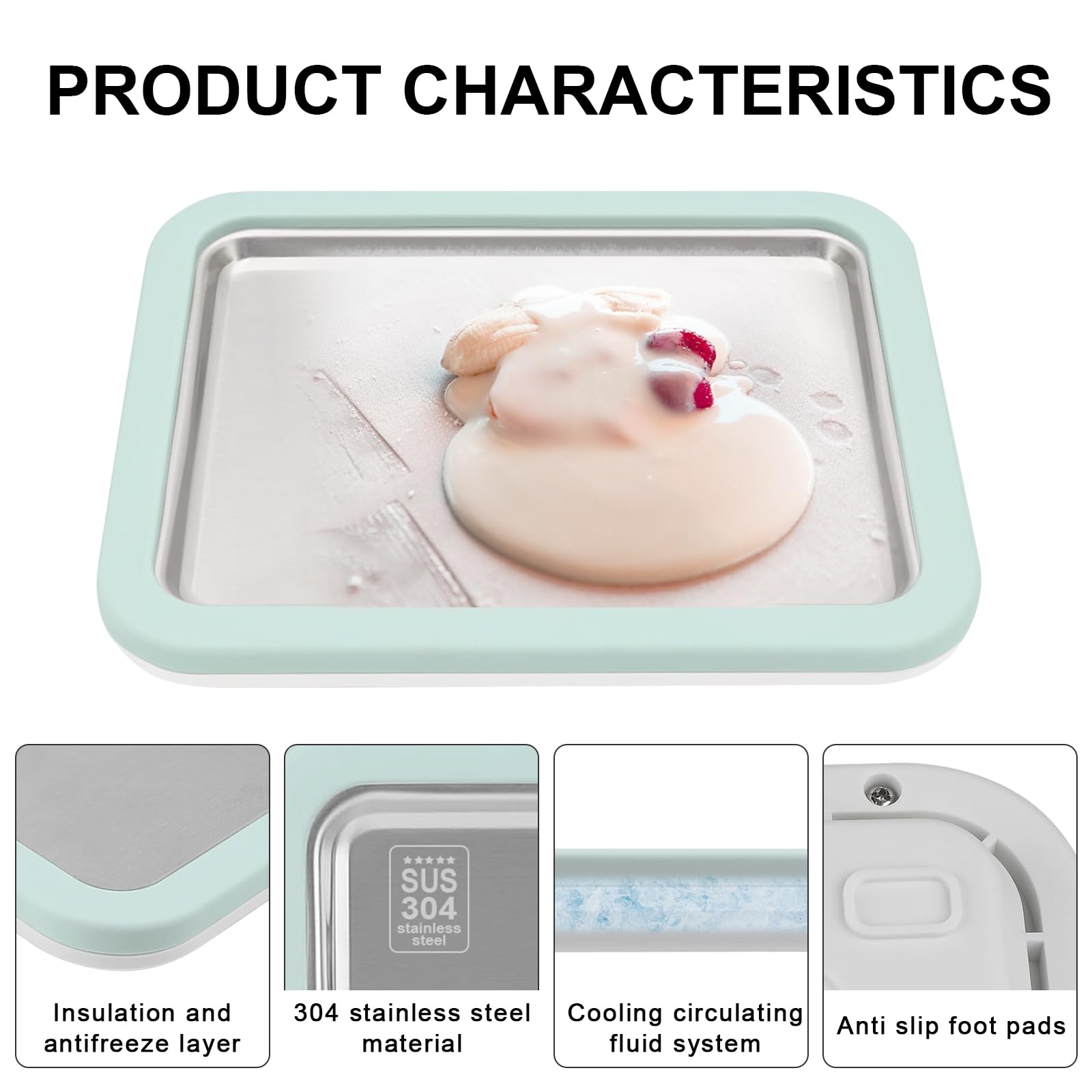Plaque Glace Rollée EisRoller Pro EisRoller Pro Créateur De Glace Rollée: 1x Plaque En Acier Inoxydable 304 Robuste, Fabricant De Crème Glacée, Sorbet Et Slushy DIY, Idéal Pour Les Activités Familiales (Blanc Plaque Glace Rollée EisRoller Pro EisRoller Pro Créateur De Glace Rollée: 1x Plaque En Acier Inoxydable 304 Robuste, Fabricant De Crème Glacée, Sorbet Et Slushy DIY, Idéal Pour Les Activités Familiales (Blanc