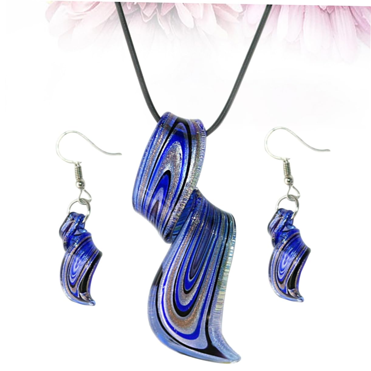 WBDWWTD Accessoires Halskette Ohrringe Ohrringe für Damen Accessoire Schmuck Halskette für Damen Schwarz