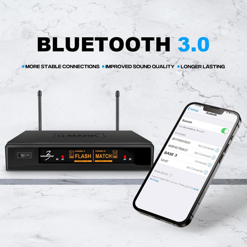 Screenshot of a smartphone's Bluetooth settings showing 'BASE 3' as a discoverable device