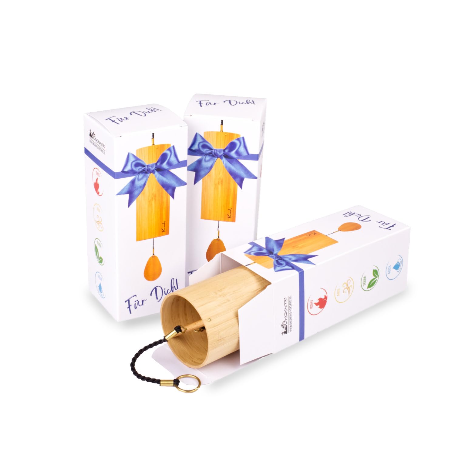 Koshi Klangspiele aus Bambusfurnier 3er Spar-Set mit Geschenkverpackung