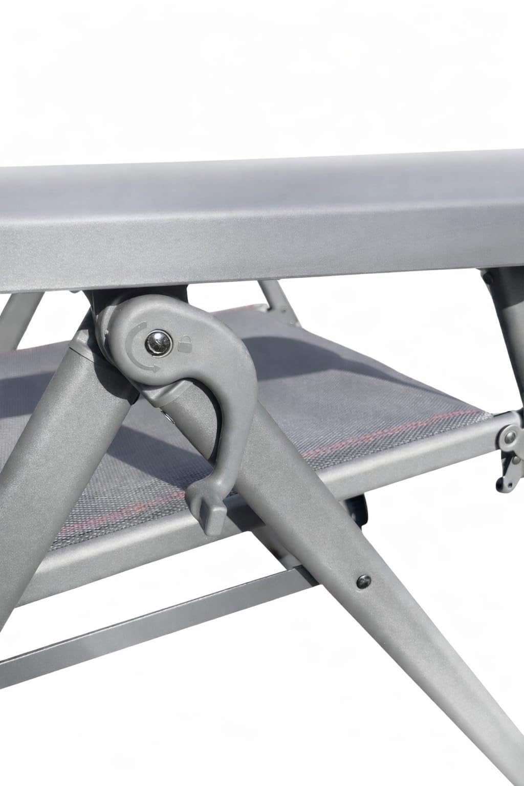 Weichers Relaxliege Gartenliege Liegestuhl klappbar wetterfestCampingliege Outdoor Campingstuhl Stuhl Liege Hocker für Garten und Camping (Aluminium, Relaxliege)