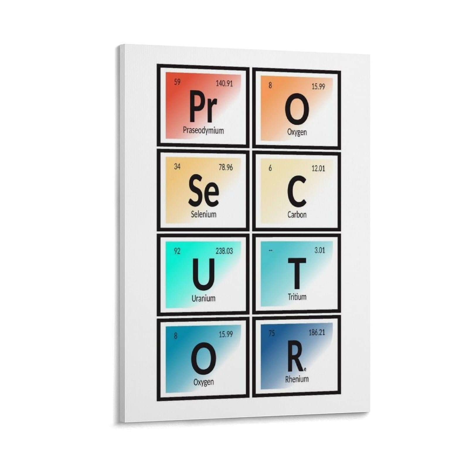 Poster mit Periodensystem, Raumdekoration, kosmischer Sternenhimmel, Wandkunst, Poster für Wanddekoration, 40 x 60 cm