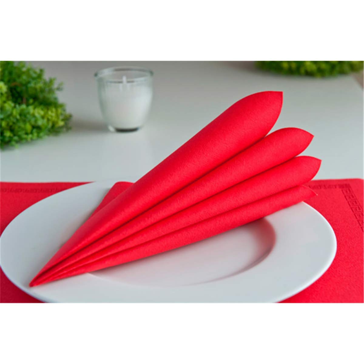 700 Unidades - García de Pou 167.10 Servilletas, 55 G/M2, 40 x 40 cm, Rojo