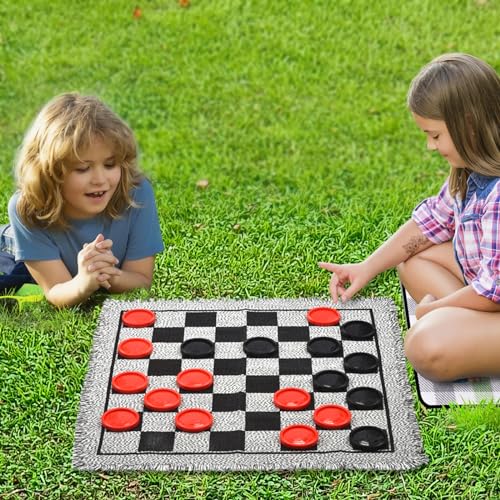 Juego de Damas Gigante Clásico 3 en 1 para Niños y Adultos miniatura 5