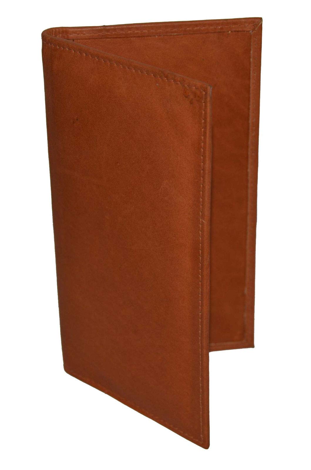 Sale ! CHECKBOOK COVER TAN GENUINE LEATHER PLAIN