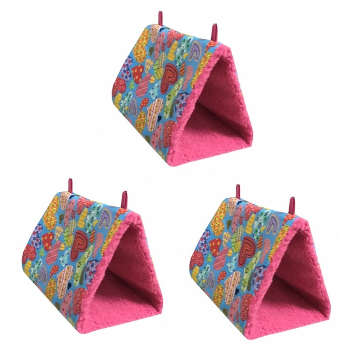 DOITOOL 3 Piezas Juguetes pajaros Accesorios para pájaros Hamacas para pájaros Hamacas de pájaros Accesorios para Aves Juguetes para pájaros triángulo Hamaca de pájaro Nido de Pájaro