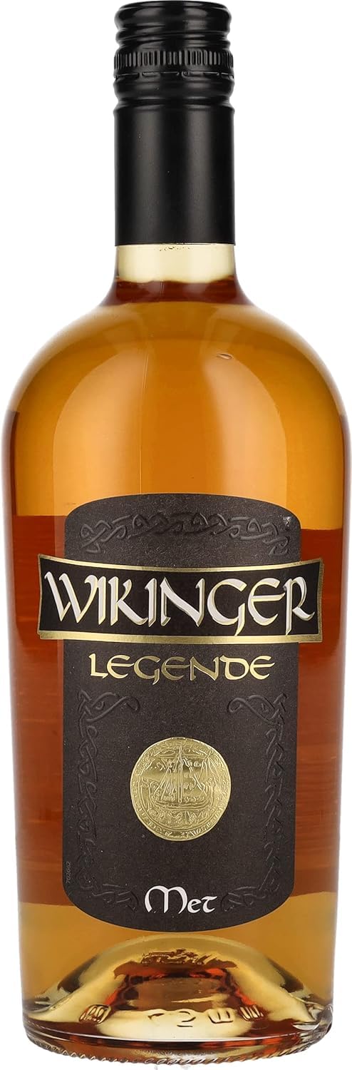 Wikinger Met – Wikinger Legende 0,75 L Premium Met Honigwein aus dem Wikingerland – Aromatischer Honigmet 10 % vol. mit feiner Eichenholz-Note.