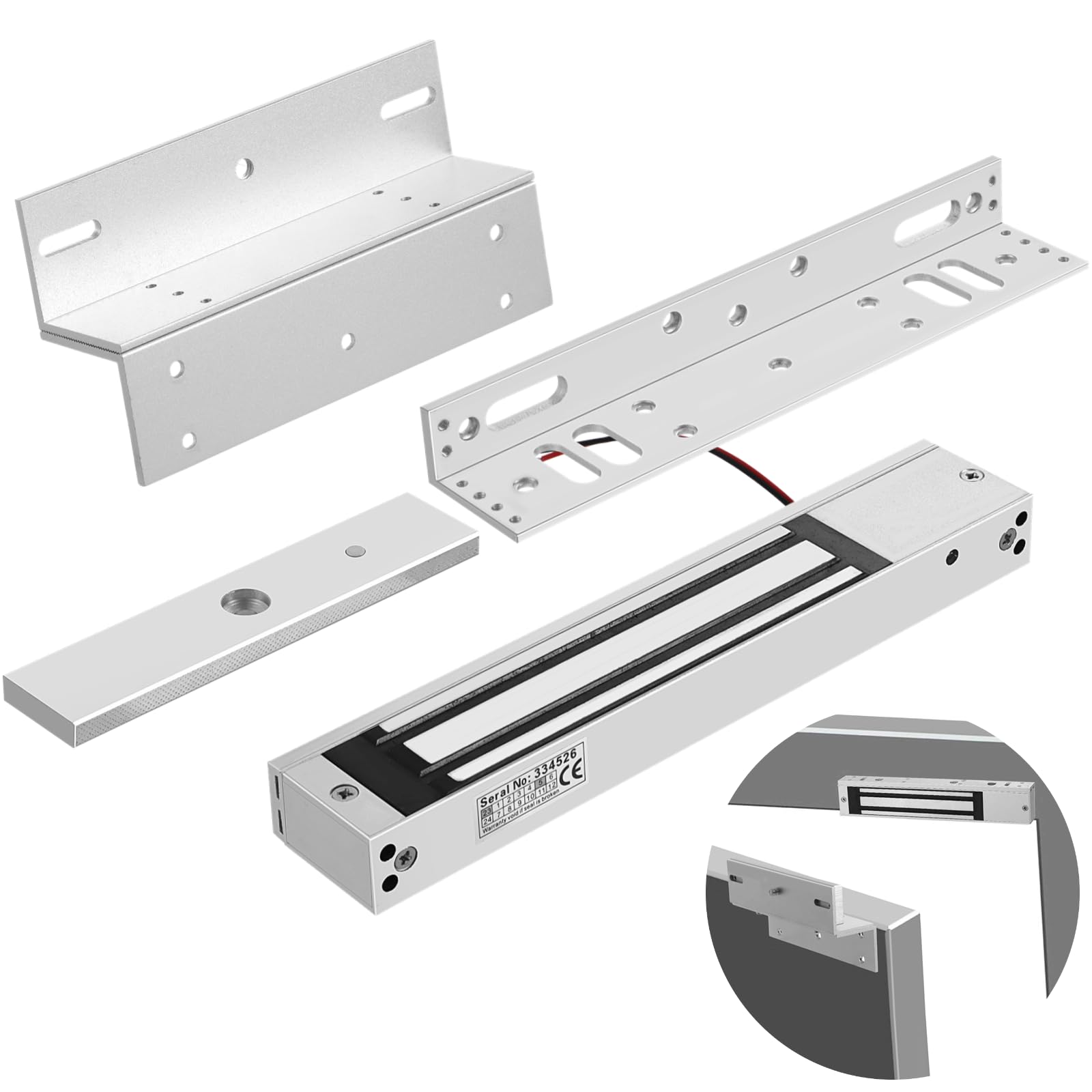 Amazon.com: Lnrueg Electromagnetic Lock with ZL Brackets