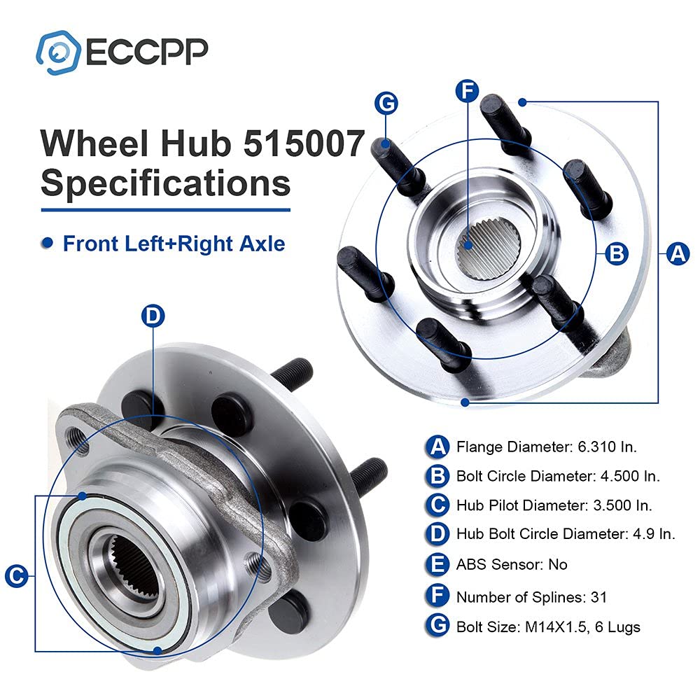 4WD Timken Front Wheel Bearing and Hub Assembly For Dodge Dakota