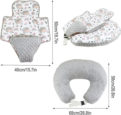 Miniatura 7 de KAKIBLIN Almohada de lactancia materna, almohada multifuncional para lactancia materna, almohada de apoyo para la alimentación del bebé para bebés