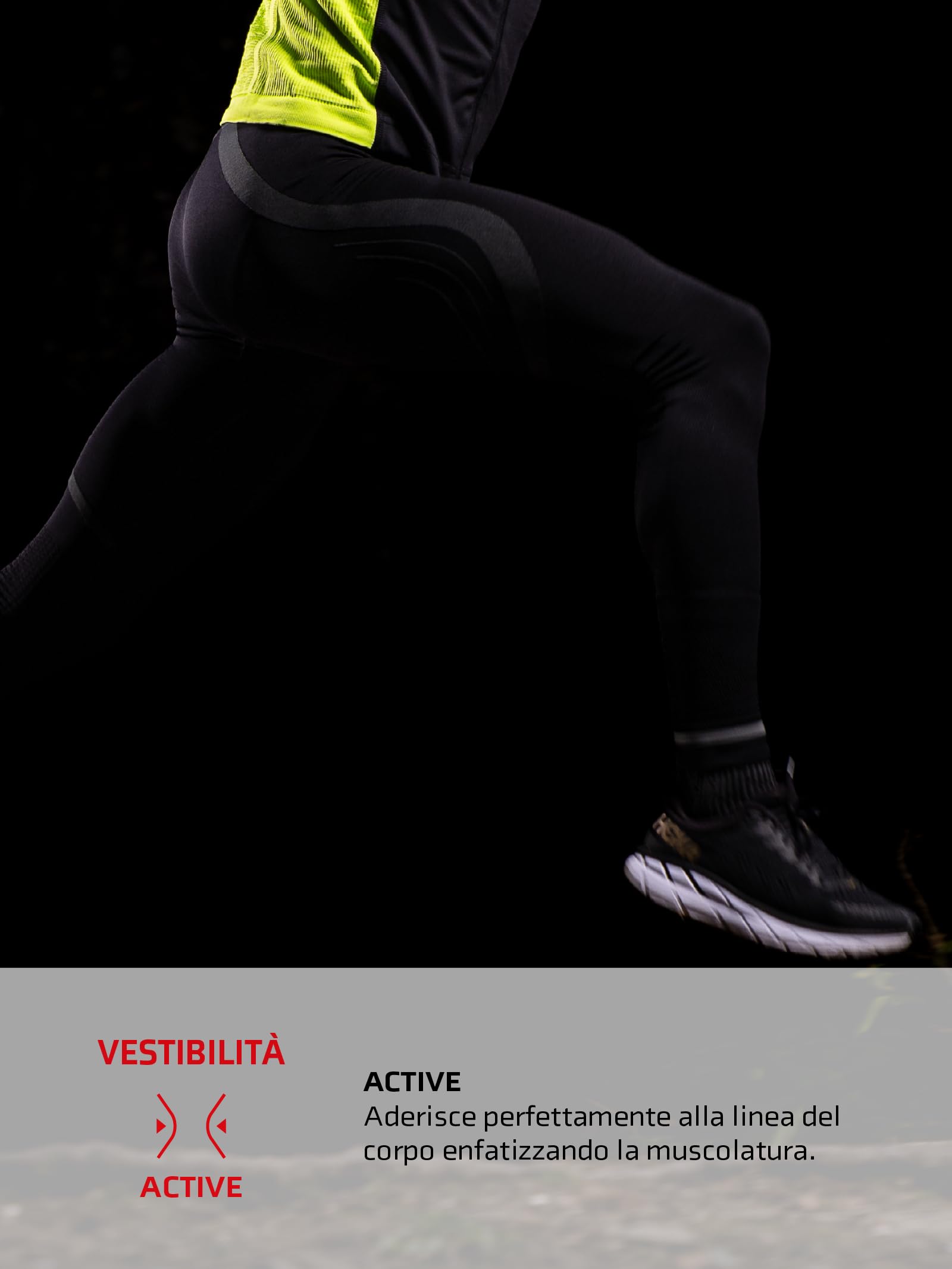 BIOTEX Panta -5 Kompression Run a Compressione Graduata da Uomo, Pantaloni Termici Ideali per Running e Walking, Intimo Tecnico Sportivo
