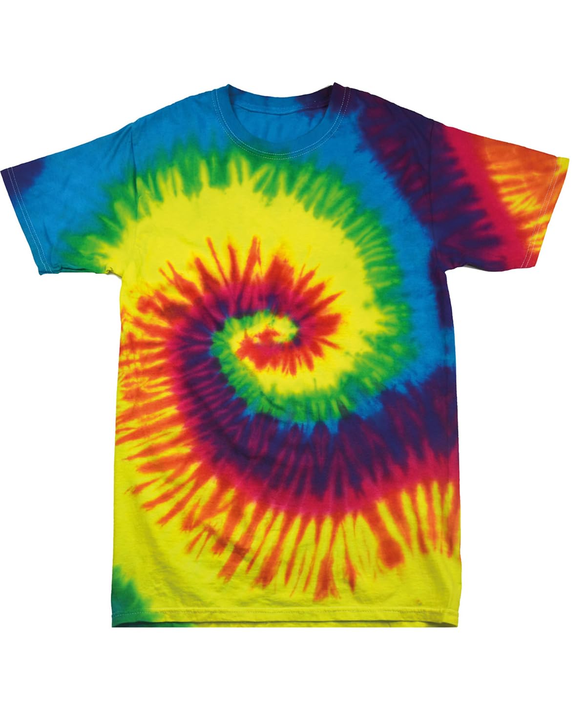 COOZO Unisex Tie-Dye T-Shirt - Rainbow - L