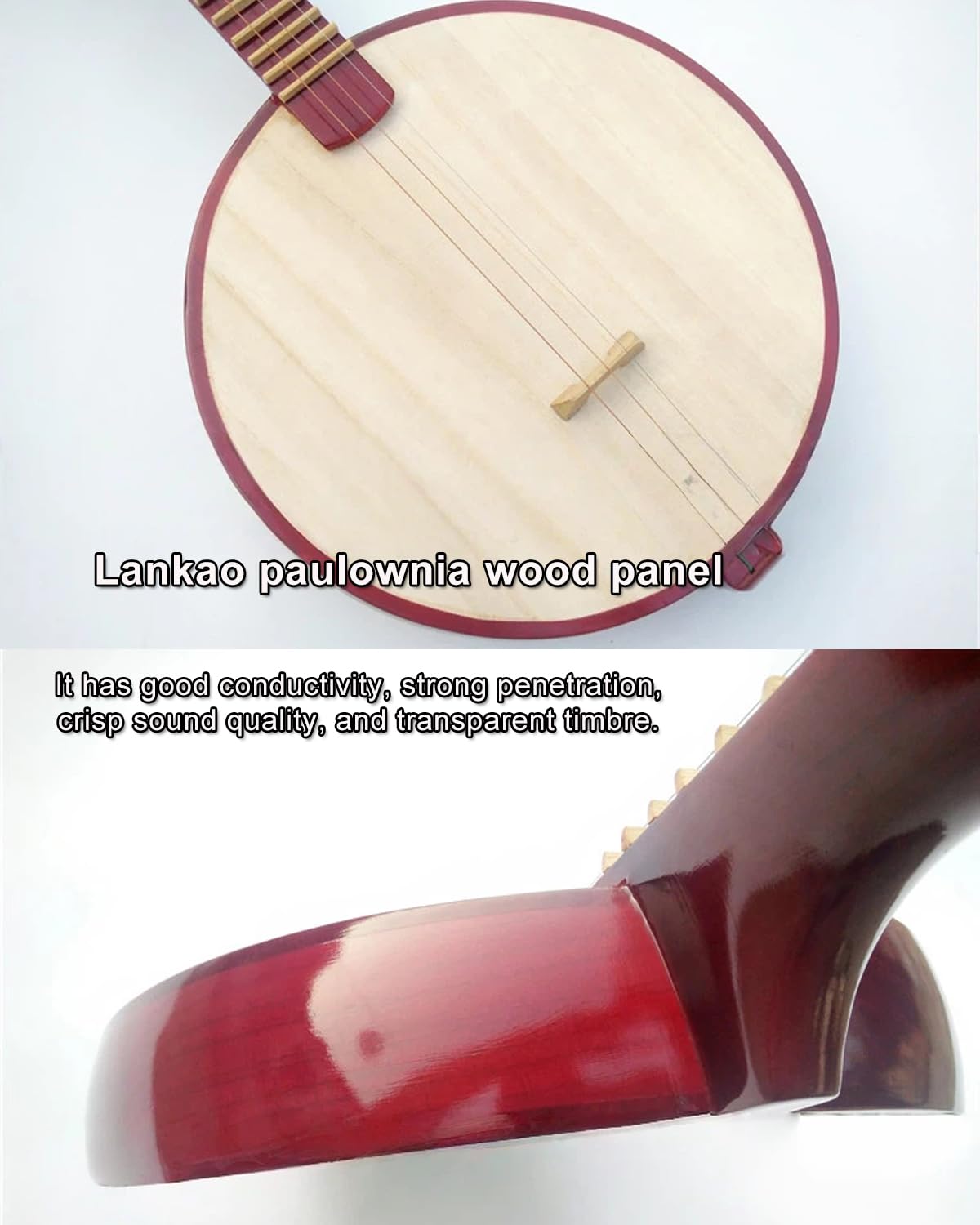 Chinesische Shamisen, Shamisen-Instrument, Qinqin Im Pflaumenblütenstil, Runde Qinqin, Professionelles Aufführungsinstrument, Zwölfton-Gleichschwebende Stimmung Rosewood Round