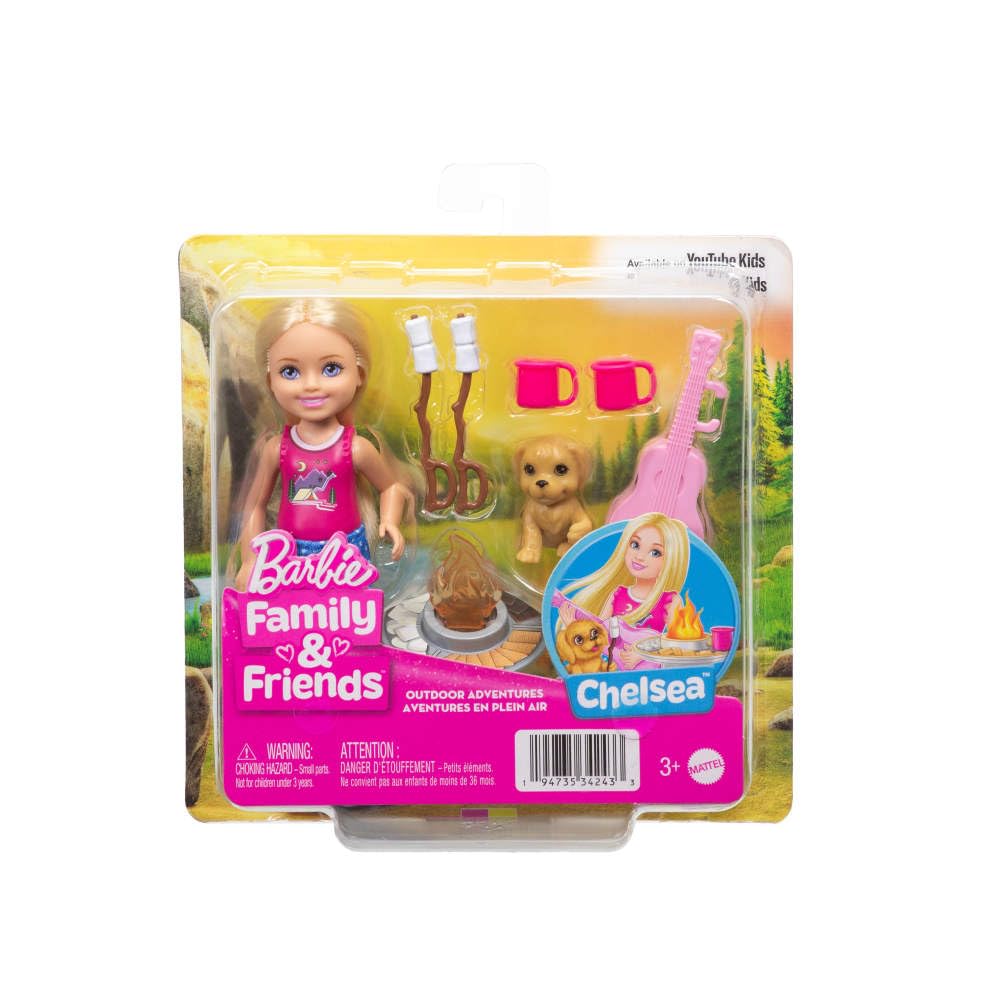 Barbie Chelsea Lalka i zestaw na przygody na świeżym powietrzu