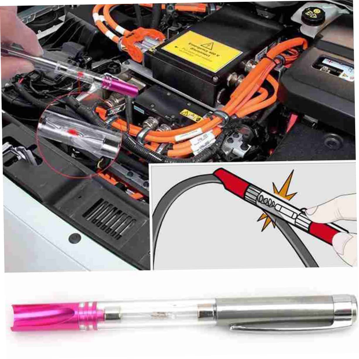 2pcs Car Ignition Test Pen Spark Tester Auto Ignition Spark Indicator Wires Coils Diagnostic Tool