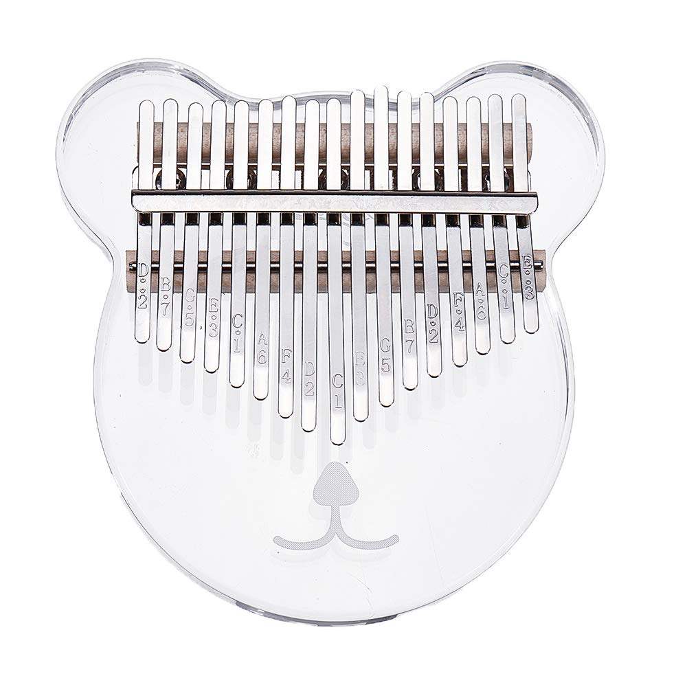VIDOO Kalimbas en Acrylique Transparent 17 Touches