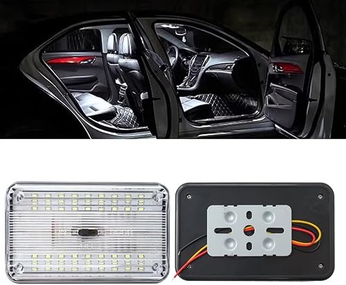 Miniatura 7 de USonline911 1 paquete 12 V 36 LED coche interior techo luz vehículo techo cúpula lámpara de lectura auto LED luz de noche blanco universal