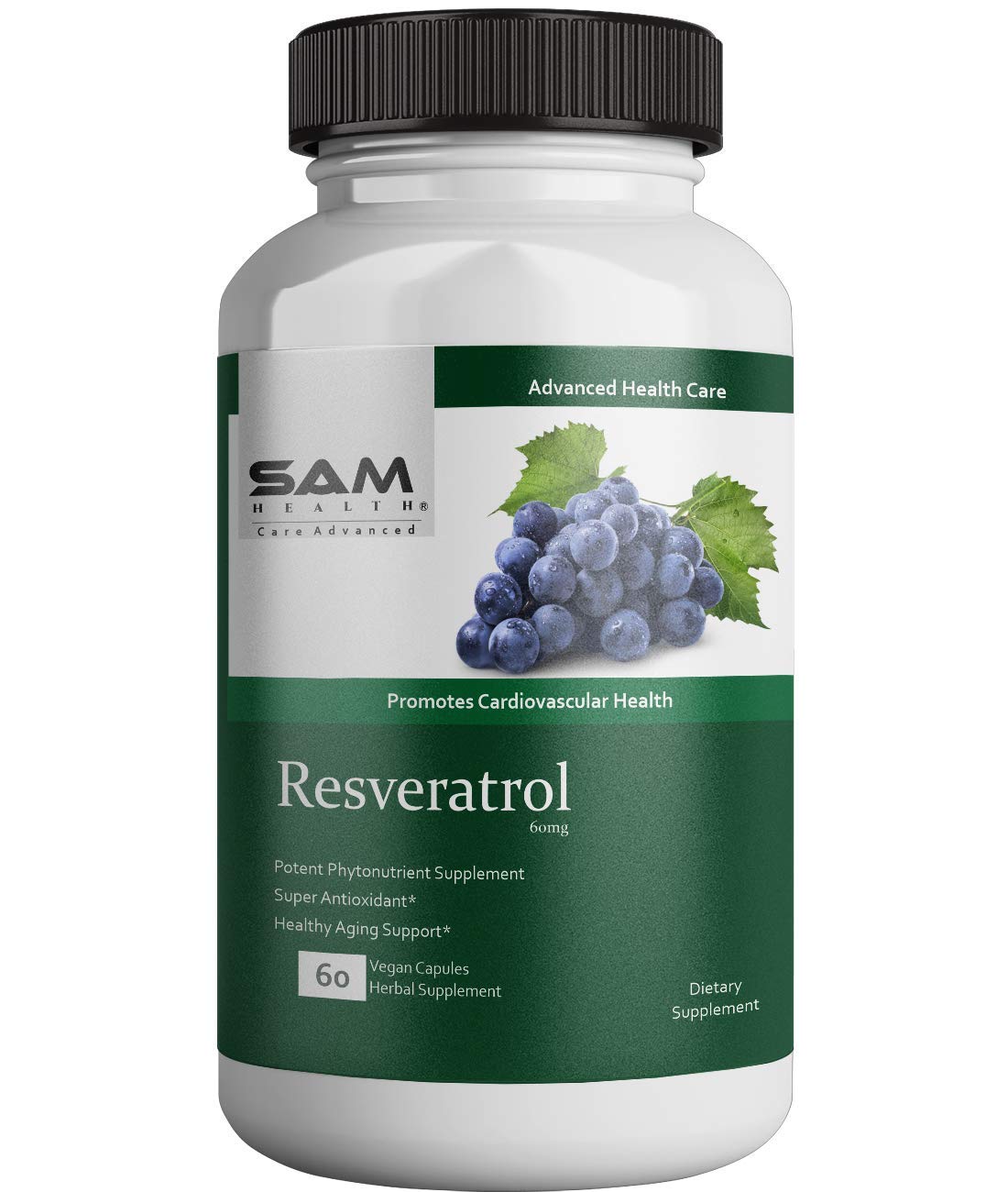 SAM Health Resveratrol 60mg - 60 Veg caps