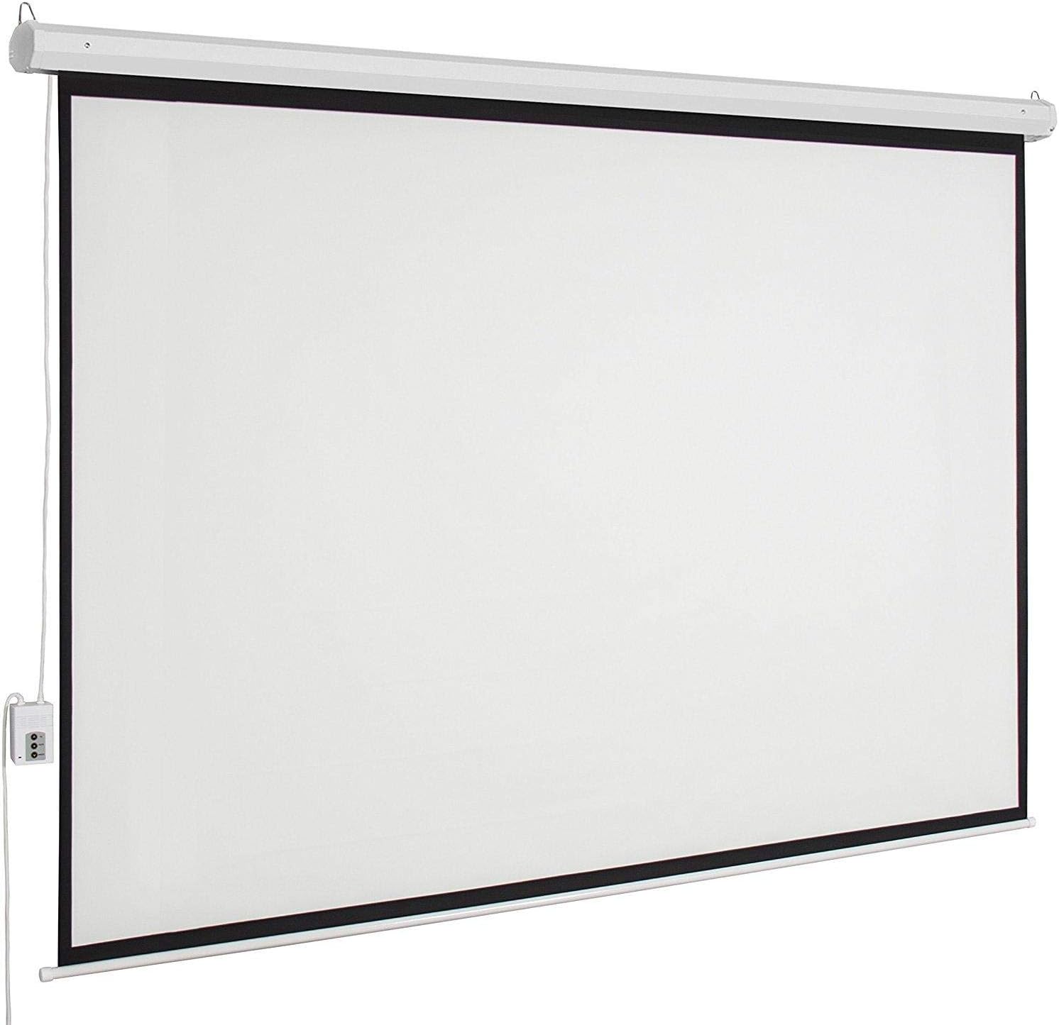 SNOWMOKEE Projection Screen,100-inch Diag 4:3,Electric Motorized 4K HD 3D Ready Drop Down Projector Screen,With Remote control,203x152cms