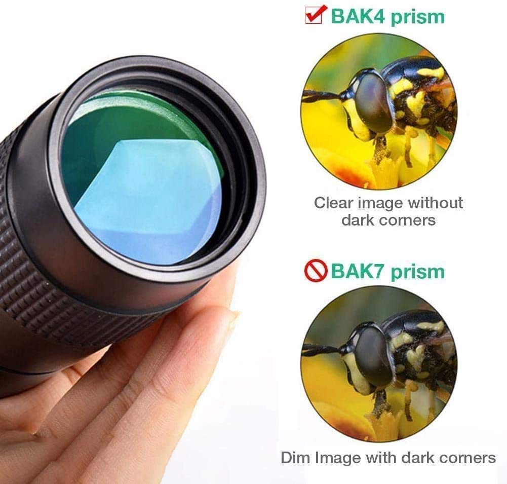 Telescopio portátil HD de alta potencia, Super Zoom Super Zoom 4K 10-300x40mm Zoom Telescopio con trípode y clip para la mayoría de los telescopios de teléfonos inteligentes, regalo de cumpleaños The