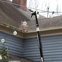 Vista 7 de SAN LIKE Boat Hooks for Docking Telescoping Extension Pole Hook with Luminous Bead, Lightweight Floating, Non-Slip Rubber Handle, Durable &